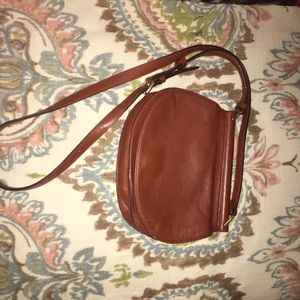 Brown leather cross body